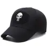 Gorra de Béisbol de Malla Camuflaje Calavera para Hombres y Mujeres, Protector Solar, Transpirable, Fan Militar, Gorra con Visera de Velcro para Calle al Aire Libre, Transfronterizo