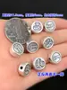 Plata Pura s999 Cuentas Separadas de Rosa Retro Agujero Grande Cuentas Redondas Cuentas Planas Pulsera de Cuerda Trenzada para Mano Pulsera Accesorios Hechos a Mano diy