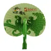Suministro directo de fábrica abanico plegable mango de plástico abanico plegable abanico de plástico para regalo abanico publicitario impresión a doble cara