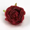 Flores Rosas Queimadas Simuladas Cabeça de Flor Flor de Seda Flor Falsa Artesanal DIY Grampo de Cabelo Flor Paisagem Floricultura Verde Arranjo de Flores Adorno de Halloween