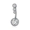 Venta Directa de Fábrica Sexy Chica Caliente Acero Inoxidable Clavo Perforado para Ombligo Gota de Agua Mariposa Flor de Amor Incrustado Zirconio Anillo para el Ombligo