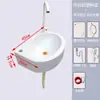 Lavabo de pared sin taladro, lavamanos de plástico simple, adecuado para viviendas de alquiler, lavabo de pared para apartamentos pequeños.