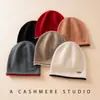 Gorro de Punto para Mujer Moda 100% Cachemira Pura Gorro de Otoño e Invierno Gorro Cálido Pequeño que Favorece el Rostro Gorro para Ciclismo al Aire Libre Gorro para el Frío