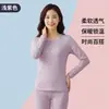 Ropa interior térmica para mujer, alta elasticidad y transpirable, adecuada para adolescentes, conjunto de capa base de invierno con top de cuello redondo y pantalones