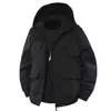 Chaleco de Algodón para Hombre Otoño Invierno con Terciopelo Grueso con Capucha Chaleco de Trabajo Multibolsillos Cuello Alto Chaleco para Hombre al Aire Libre de Moda
