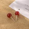 Aretes Casuales para Mujer Plata S999 Moda Versátil Aretes para Cartílago para Orejas Perforadas 2024 Nuevos Aretes de Moda C00470