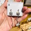 Aretes de Copo de Nieve con Atmósfera de Otoño e Invierno para Mujer 2024 Nuevo Diseño Nicho Sentido de Alta Gama Exquisitos Versátiles Clip para Oreja sin Agujeros
