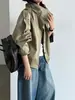 Jaqueta Corta-vento Feminina Lu Xi com Lapela e Duas Fivelas Outono 26 Estilo Coreano Lapela Ajuste na Cintura Versátil Jaqueta de Trabalho 39011