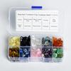 Materiales de joyería de bricolaje, venta caliente transfronteriza europea y americana, 10 tipos de muestra de piedra semipreciosa natural de cristal mixto, rollo de piedra de afilar, geografía