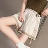 Shorts Caquis Adelgazantes y que Aumentan la Estatura para Mujer, Estilo Delgado de Verano 2025, Lino Cintura Alta Sueltos Adelgazantes Casuales de Pierna Ancha