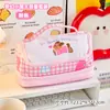 Cute Estuche de Lápices con Forma de Casa de Dibujos Animados, Caja de Papelería para Estudiantes de Gran Capacidad Estilo Ins, Bolsa de Almacenamiento Multifuncional con Capas de Dopamina
