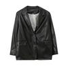Traje Inno Tallas Grandes Chaqueta Retro de Piel Sintética Otoño Nuevo Estilo Bf Holgado Adelgazante Superior 323190