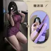 Lencería Erótica Estilo Muñeca, Uniforme Atrevido de Chica Sexy de una Pieza con Parches de Malla Transparente para Montar, Atractivo Ropa de Dormir que No se Quita