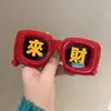 Óculos da Sorte Estilo Novo, Óculos para Ganhar Dinheiro, Gadget de Saudação de Ano Novo do Ano do Cavalo Vermelho, Adereços para Fotos, Óculos de Ano Novo para Transmissão ao Vivo no Tiktok