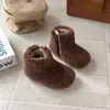 Botas de Piel para Niñas 2026 Invierno Nuevas Botas de Nieve Cálidas para Niños Botas de Algodón para Bebé Lindas Botas Cortas con Forro Polar para Niñas