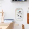 Adesivo de Parede Papai Noel Quebrando a Parede 3D Removível Impermeável Autoadesivo Desenho Animado de Natal Adesivo de Decoração de Parede Atacado