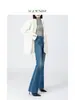 Jeans Básicos de Tiro Alto Elásticos en Cuatro Direcciones con Micro-Campana para Mujer, Ajustados Retro Nostálgicos, Levanta Glúteos, Adelgazantes, Nuevo Estilo Primavera 2026
