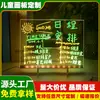 Pizarra luminosa, tablero transparente, pizarra de graffiti borrable DIY para niños, tablero acrílico PMMA hecho a medida