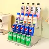 Estante para bebidas, expositor acrílico para caja registradora, estante pequeño de niveles para exhibición de cigarrillos y medicamentos para tienda de conveniencia