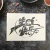 Template de Pintura Spray Caractere Fu Feliz Aniversário Banquete de Hotel Atacado Molde Tema Pronto Fu Lu Shou Publicidade de Parede Externa