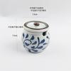 Pote de Molho de Soja para Sushi Japonês Azul Cerâmica Uncaria Caixa de Mostarda Pote para Vinagre de Tempero Pote de Açúcar e Sal Copo para Palitos Loja de Culinária