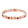 Venta Caliente Transfronteriza Moda Europea y Americana Pulsera Magnética Desmontable con Forma de Corazón Aleación Ecológica Incrustaciones de Pedrería Pulsera Ajustable para Mujer