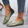 Mocasines de suela plana de comercio exterior, nuevo modelo de primavera, zapatos casuales ligeros para todas las estaciones, zapatos de slip-on para mujer, zapatos de vestir de punta redonda para mujer