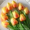 Mini Flores Tulipán Falsas de PU de Gama Alta Transfronterizas Accesorios para Fotografía de Bodas en Casa Tacto Simulado Adornos de Ramo Venta al por Mayor