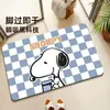 Novo tapete de banheiro de terra de diatomáceas do Snoopy, design de desenho animado, absorvente, antiderrapante e durável para uso em frente ao vaso sanitário, resistente à sujeira e ao desgaste