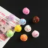 Bolas de Sorvete Simuladas, Brinquedos de Comida em Miniatura, Acessórios de Resina, Cola de Creme DIY Feita à Mão, Capas de Celular, Fivelas de Sapato, Materiais para Acessórios de Cabelo