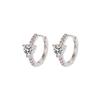 Aretes Vintage de Ópalo para Mujer Elegantes de Nicho Diseño de Lujo Ligero Aretes de Corazón de Amor Dulces y Picantes Aretes de Diamantes en Forma de Corazón