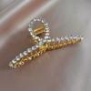 Full Diamond Pearl Metal Hairpin Feminino Coreano ins Back Head Clip Grande Shark Clip Simples Cyber Celebrity Acessórios para o cabelo