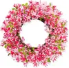 Amazon Transfronterizo Producto Nuevo Multicolor Flor Artificial Tulipán Corona Colgante de Puerta Romántica Corona de Tulipán Rosa