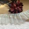 Renda Plissada Verde Feito à Mão diy Bainha de Saia Acessórios Decorativos de Roupa
