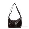 Bolsa de Couro Wax Oil Retrô de Axila para Mulheres 2026 Nova Moda Texturizada Bolsa Transversal Tendência Este Ano Bolsa de Ombro para o Dia a Dia