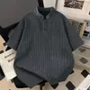 Camiseta de Manga Corta con Patrón de Espiga Tendencia Estilo Coreano Nuevo Verano 2026 para Hombre, Top Casual de Alta Gama Talla Grande t
