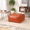 Taburete de Almacenamiento Cuero PU Futón Hogar Piso Dormitorio Tatami Bolsa Ropa Vieja Perezoso Taburete Cambia Zapatos Estilo Americano Cambio de Estación