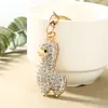 Lindo Colgante Llavero de Alpaca de Dibujos Animados con Pedrería Estilo Japonés y Coreano Llavero de Bolso con Pedrería Accesorio de Regalo Creativo