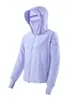 Jaqueta leve com proteção UV para mulheres, para o verão, secagem rápida, à prova de vento, com capuz, roupa de proteção solar, casaco feminino para esportes ao ar livre