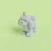 Colgante de Perrito Estéreo Lindo con Terciopelo de Resina para Funda de Teléfono Móvil, Bolso, Llavero DIY, Accesorios de Colgante Decorativo para Joyería