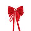 Pinza para el cabello festiva de Año Nuevo para niña, lazo rojo vino, pinza para el cabello para niños, franela, visón, estrella, diamante, corona, pinza para el cabello