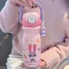 Taza Termo de Acero Inoxidable Portátil de Dibujos Animados Judy para Niños con Asa, Nick Alto Valor Estético Zootopia Taza para Beber de Doble Uso con Una Tapa