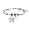 Pulseira Europeia e Americana transfronteiriça aço inoxidável presente boas amigas amigas etiqueta osso de cobra presente de feriado gravação pulseira de aço titânio
