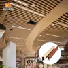 Teto Baffle de Alumínio para Shopping Center Tubo Quadrado de Alumínio à Prova de Fogo Leslong
