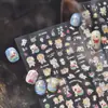 Pegatinas para Uñas Anaglifo Tomoni Bricolaje Celebridad de Internet Populares Lindos Dibujos Animados Pegatinas para Uñas Joyería de Verano Relajada Pegatinas