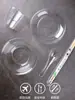 Juego de cuenco y cuchara de cristal desechable, cuenco transparente de plástico engrosado para postre y sopa, vajilla para banquetes y uso doméstico, cuenco para llevar