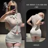 Atractivo Medio Azúcar Sexy Chic Divertido Fresco Transparente Conjunto de Uniforme de Secretaria Estilo Camisa OL Ropa Profesional Mujer 9451