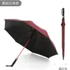 Sombrilla de Golf Sombrilla Extra para el Sol Marco Rojo Hueso de Fibra Mango Largo Automático Goma Negra Protección Solar y de Lluvia Doble Uso