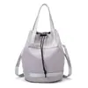 Bolso de Mano de Gran Capacidad para Viajes de Ocio al Aire Libre para Mujer Bolso de Hombro Simple con Pliegues Distintivos Bolso Cruzado tipo Cubo de Tela Oxford