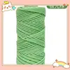 Cuerda de algodón trenzado 3mm 4mm de colores tapiz hecho a mano degradado color sólido cuerda de algodón material para colgante de coche cuerda para tejer diy hilo de algodón